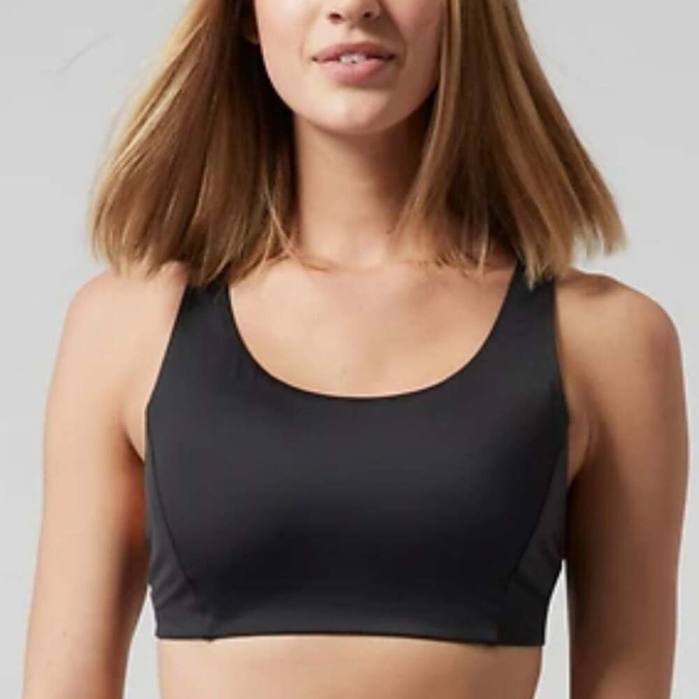 New Athleta Mailbu D-DD Bikini Top Black Medium Swimsuit Top Supportive Athletic
